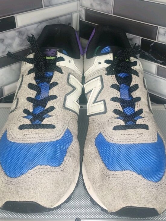 New Balance 574 Low Grey Purple Suede Shoes Sneakers U574CB2 Men\'s Size 11.5 main image 5